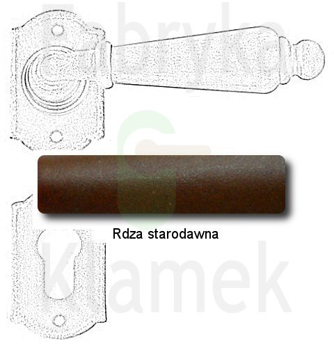 Klamka Oslo 2401 z rozetą na wkładkę Klamka Oslo 2401 z rozetą na wkładkę