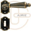 Klamka oslo 2401 z rozetą klucz kolor czerń brązowiona