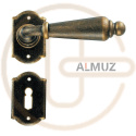 Klamka oslo 2401 z rozetą klucz kolor czerń brązowiona