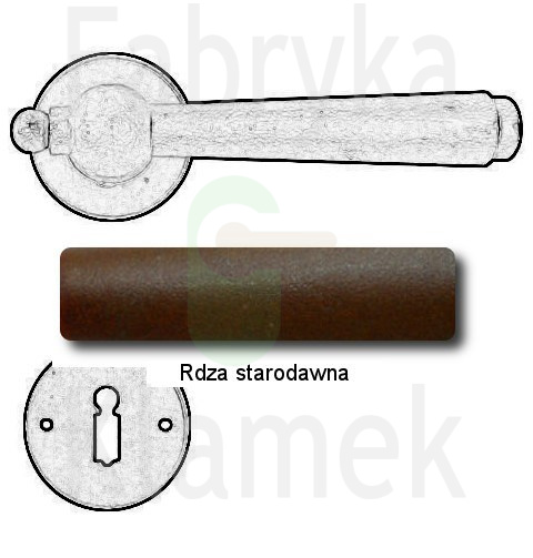 Klamka Monaco 2901 z rozetą na klucz Klamka Monaco 2901 z rozetą na klucz