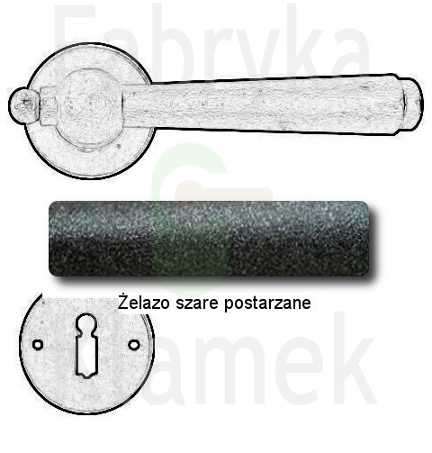 Klamka Monaco 2901 z rozetą na klucz Klamka Monaco 2901 z rozetą na klucz