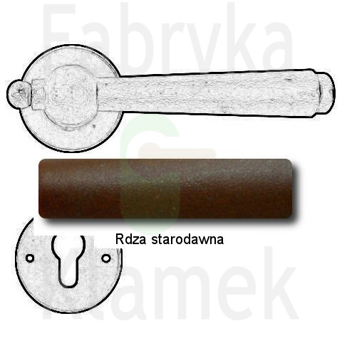 Klamka Monaco 2901 z rozetą na wkładkę Klamka Monaco 2901 z rozetą na wkładkę