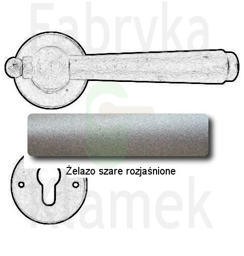 Klamka Monaco 2901 z rozetą na wkładkę Klamka Monaco 2901 z rozetą na wkładkę