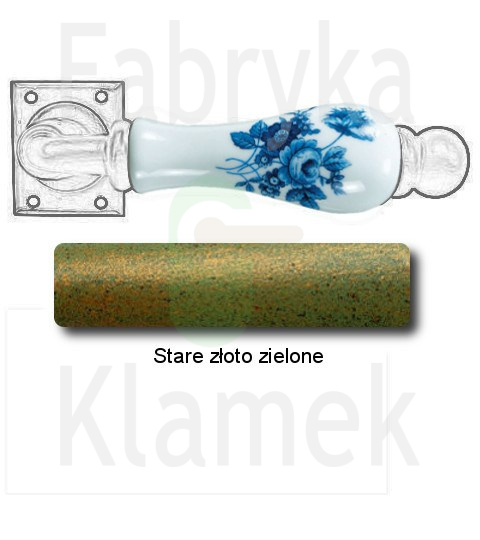 Klamka Amsterdam 5-20, porcelana biała (kwiat niebieski) Klamka Amsterdam 5-20, porcelana biała (kwiat niebieski)