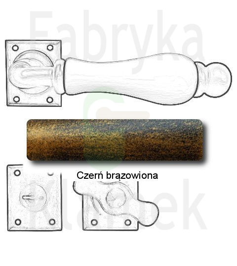 Klamka Amsterdam 5-20 z blokadą WC, porcelana biała Klamka Amsterdam 5-20 z blokadą WC, porcelana biała