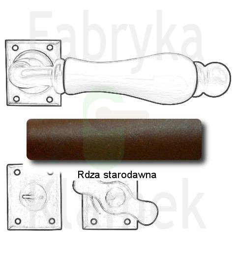 Klamka Amsterdam 5-20 z blokadą WC, porcelana biała Klamka Amsterdam 5-20 z blokadą WC, porcelana biała