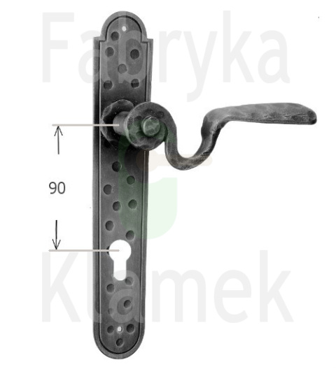 Klamka Ludana 11 na wkładkę rozstaw 90 mm Klamka Ludana 11 na wkładkę rozstaw 90 mm