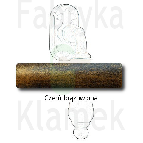 czerń brązowiona czerń brązowiona