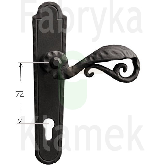 Klamk-gałka zewnętrzna Abella 505 rozstaw 72 mm Klamk-gałka zewnętrzna Abella 505 rozstaw 72 mm