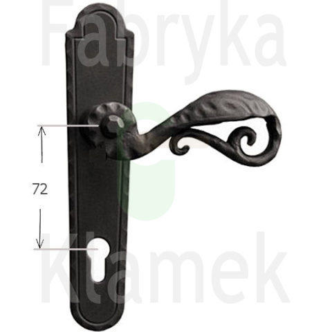 Klamk-gałka zewnętrzna Abella 505 rozstaw 72 mm Klamk-gałka zewnętrzna Abella 505 rozstaw 72 mm