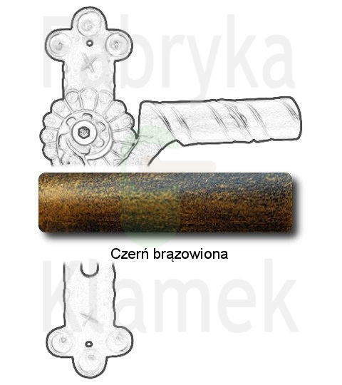 czerń brązowiona czerń brązowiona