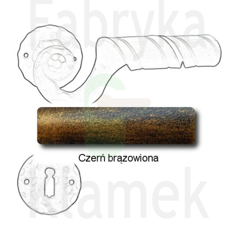 czerń brązowiona czerń brązowiona