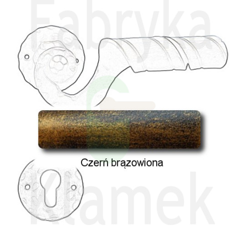 czerń brązowiona czerń brązowiona