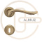 Klamka Aria 011 z rozetą na klucz, kolor PM brązowiony matowy jasny