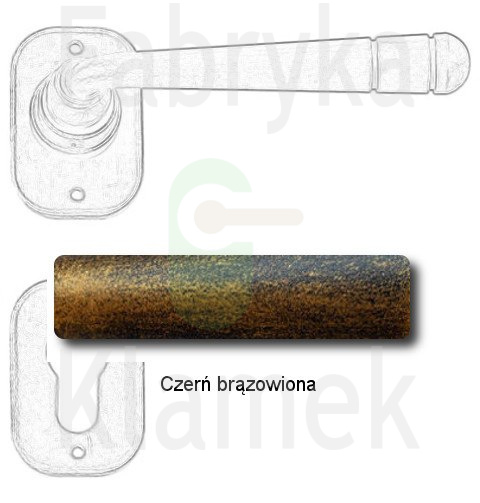 czerń brązowiona czerń brązowiona