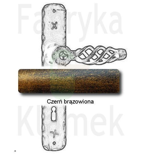 czerń brązowiona czerń brązowiona