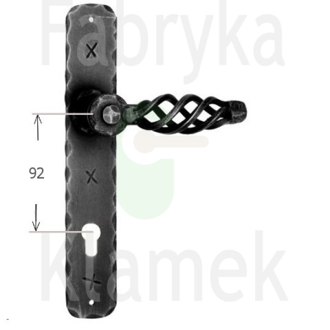 Klamka Bodola 506 na wkładkę rozstaw 92 mm Klamka Bodola 506 na wkładkę rozstaw 92 mm