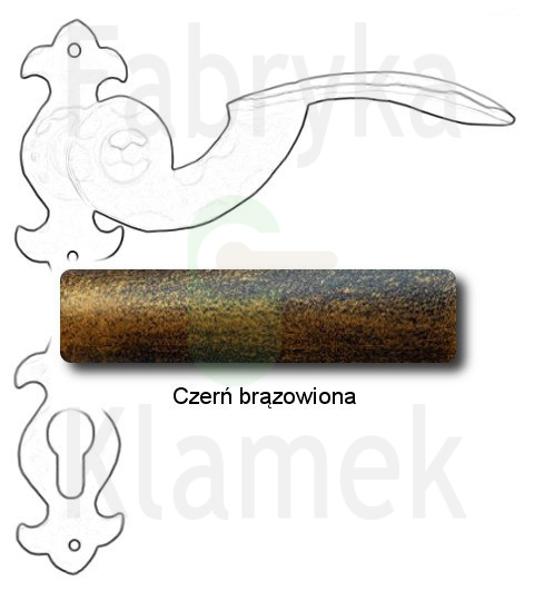 czerń brązowiona czerń brązowiona