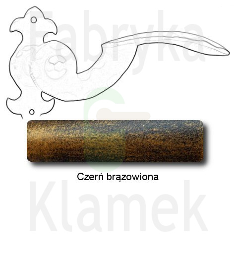 czerń brązowiona czerń brązowiona