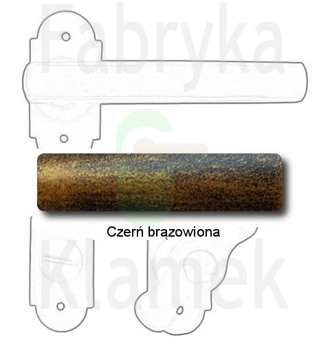 czerń brązowiona czerń brązowiona