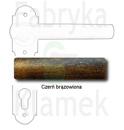 czerń brązowiona czerń brązowiona