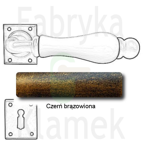 czerń brązowiona czerń brązowiona