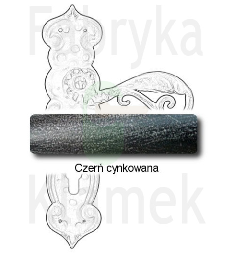 Klamka Kajmiła 507 na wkladkę rozstaw 92 mm Klamka Kajmiła 507 na wkladkę rozstaw 92 mm