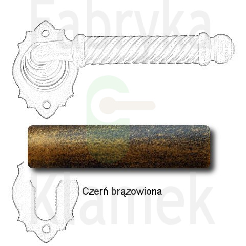 czerń brązowiona czerń brązowiona
