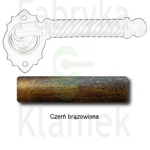 czerń brązowiona czerń brązowiona