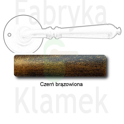 czerń brązowiona czerń brązowiona