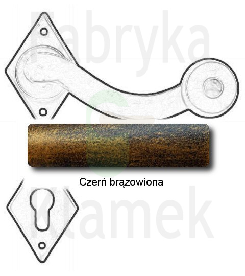 czerń brązowiona czerń brązowiona