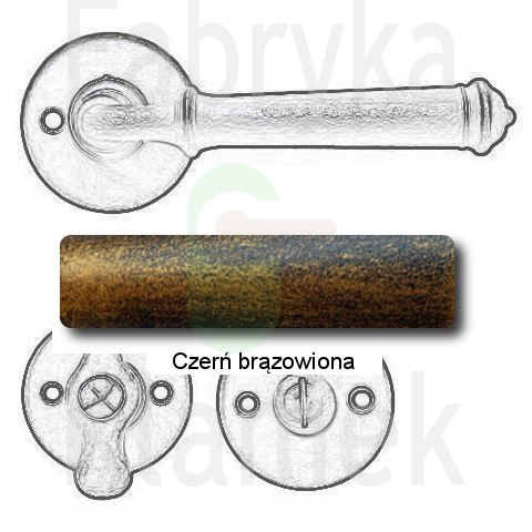 czerń brązowiona czerń brązowiona