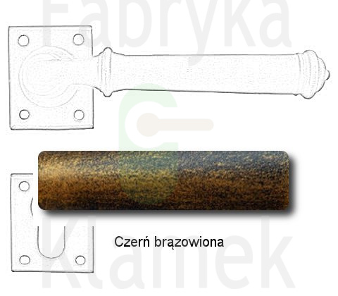 czerń brązowiona czerń brązowiona