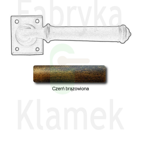 czerń brązowiona czerń brązowiona