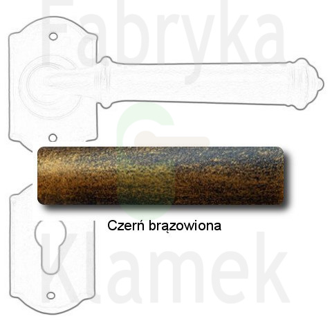 czerń brązowiona czerń brązowiona