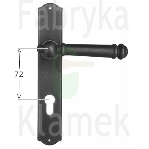 Klamka Brema 2950 na wkładkę rozstaw 72 mm Klamka Brema 2950 na wkładkę rozstaw 72 mm