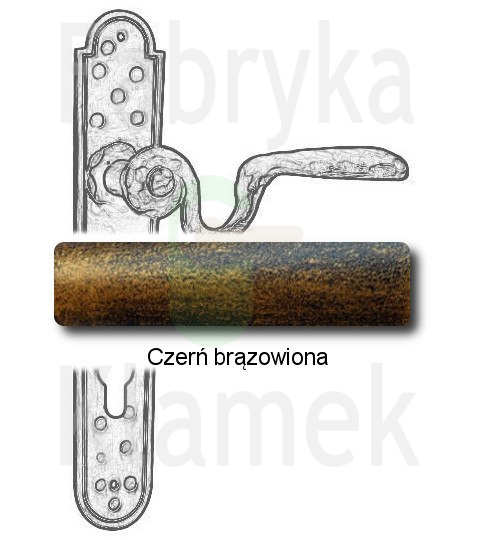 czerń brązowiona czerń brązowiona