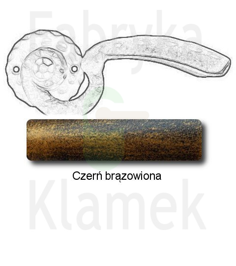 czerń brązowiona czerń brązowiona
