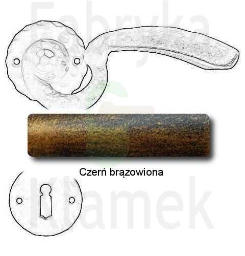czerń brązowiona czerń brązowiona