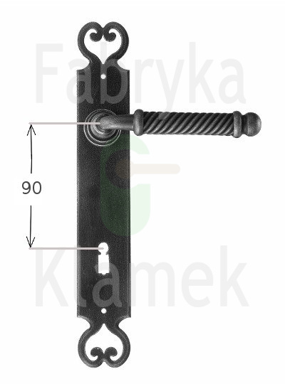 Klamka madrid 2100 na klucz rozstaw 90 mm