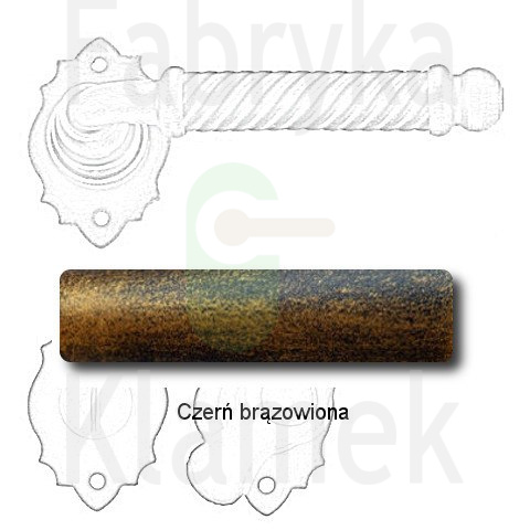 czerń brązowiona czerń brązowiona