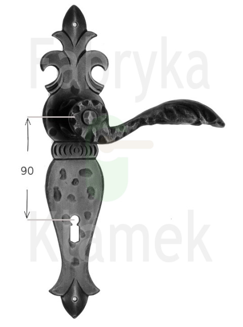 Klamka Makryna 314 na klucz rozstaw 90 mm Klamka Makryna 314 na klucz rozstaw 90 mm