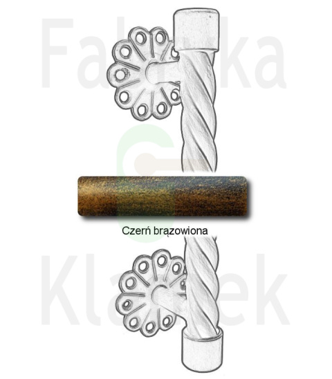 czerń brązowiona czerń brązowiona