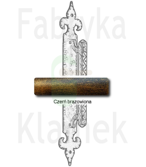 czerń brązowiona czerń brązowiona