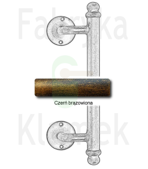 czerń brązowiona czerń brązowiona