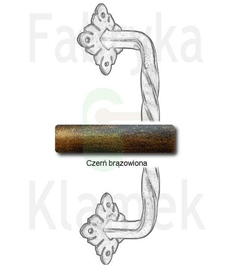 czerń brązowiona czerń brązowiona