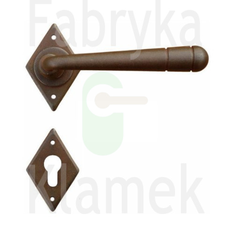 Klamka Berna 4 -16 z dolną rozetą na wkładkę patentową Klamka Berna 4 -16 z dolną rozetą na wkładkę patentową