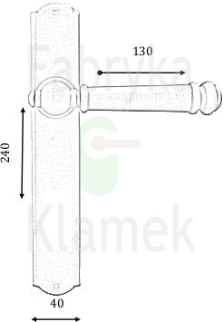 Klamka Brema 2950 na klucz rozstaw 72 mm Klamka Brema 2950 na klucz rozstaw 72 mm