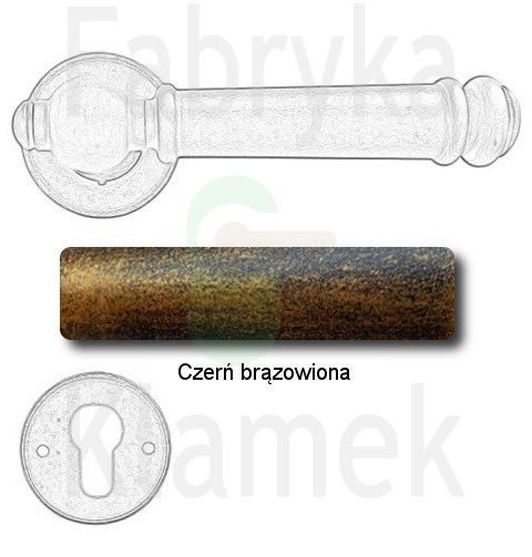 czerń brązowiona czerń brązowiona