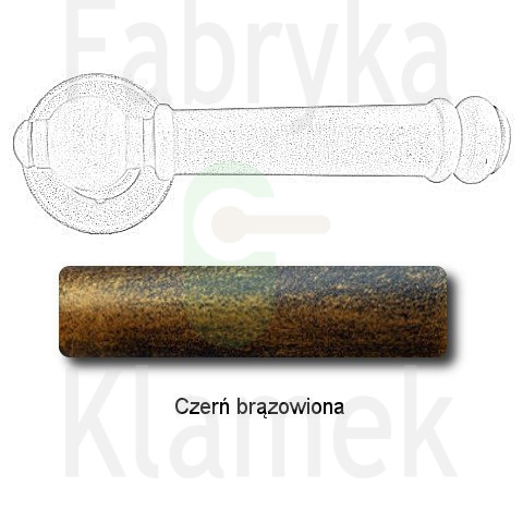 czerń brązowiona czerń brązowiona